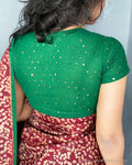 BL-M11157 Green Sequin Blouse