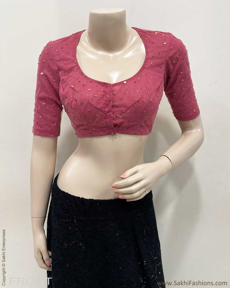 BL-P58419 Pink Sequin Blouse