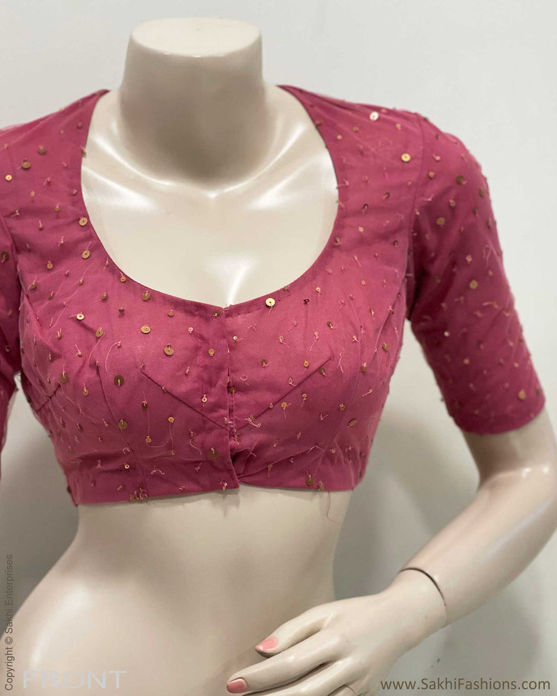 BL-P58419 Pink Sequin Blouse