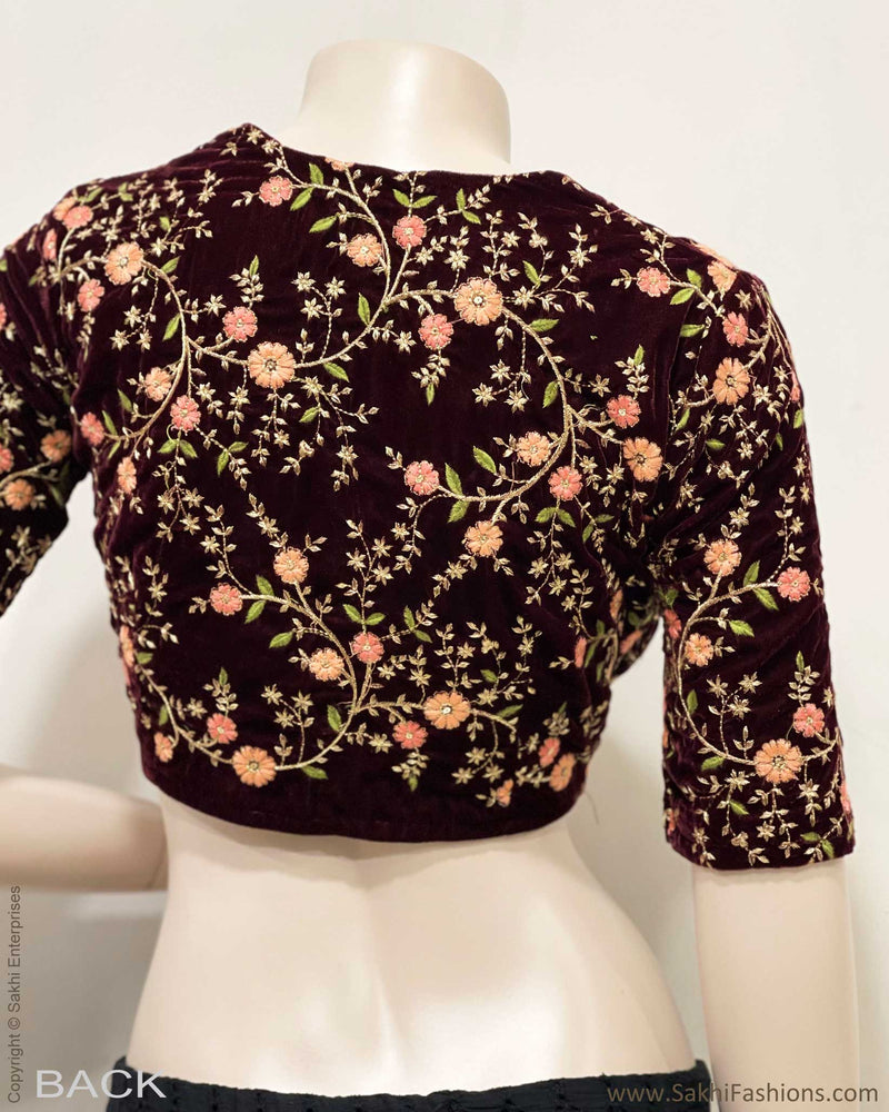 BL-R218301 Velvet RBlouse