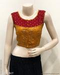 BL-R25074 - Maroon Cotton Blouse