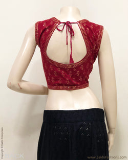 BL-R25089 - Red Cotton Blouse