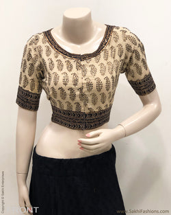 BL-R25094 Cream Cotton Blouse