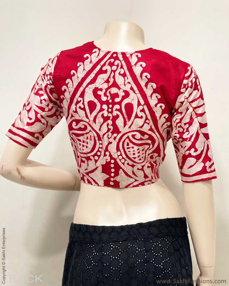 BL-R47013 Red Batik Blouse