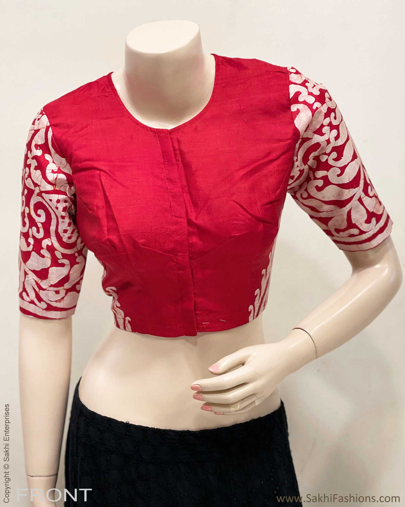 BL-R47013 Red Batik Blouse