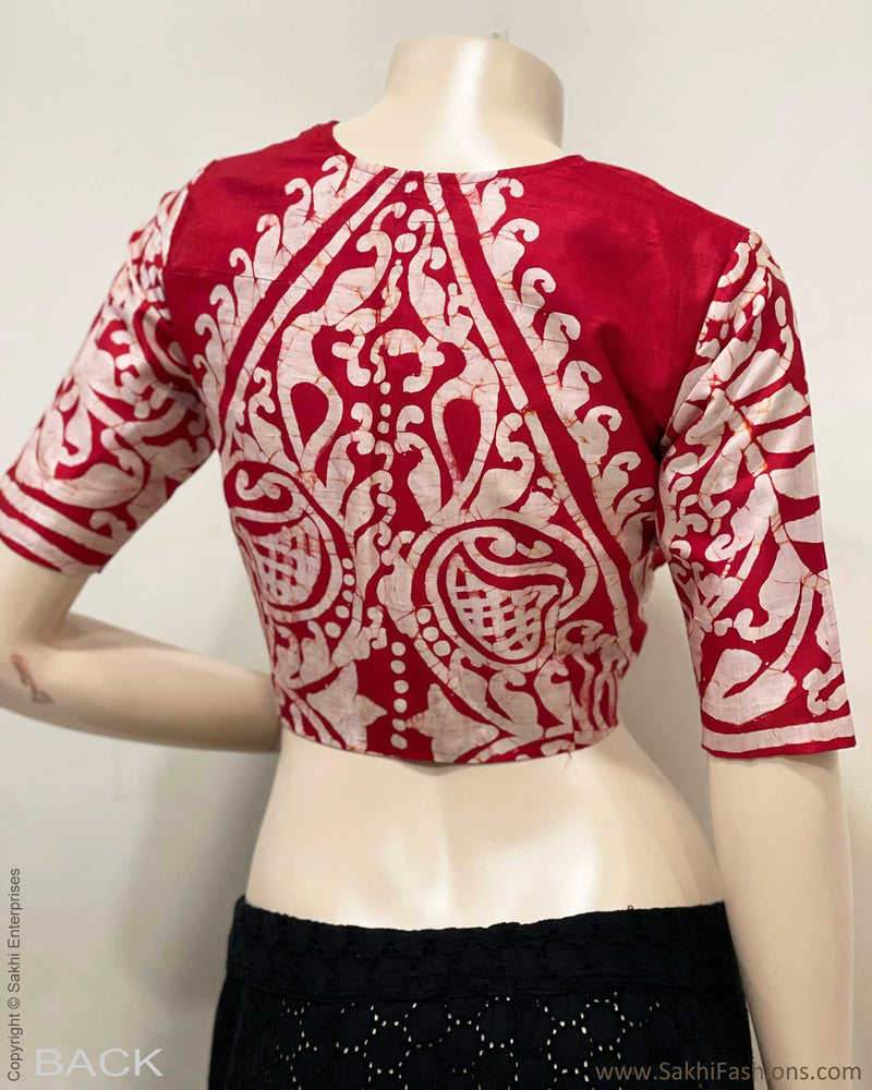 BL-R47013 Red Batik Blouse