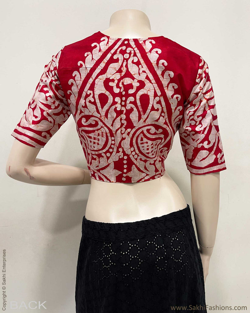 BL-R47013 Red Batik Blouse