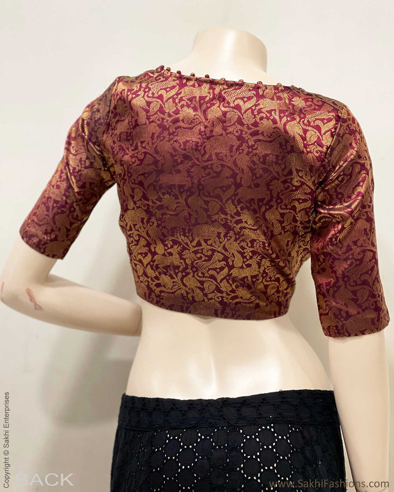 BL-R48108 Maroon Kanchi RBlouse