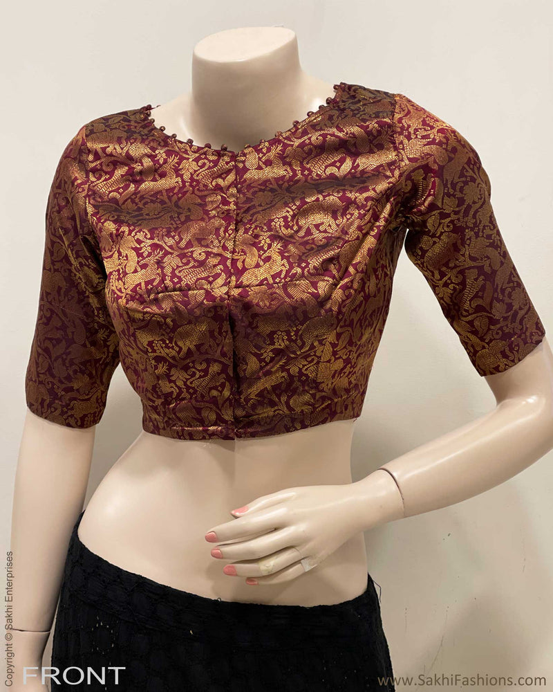 BL-R48108 Maroon Kanchi RBlouse