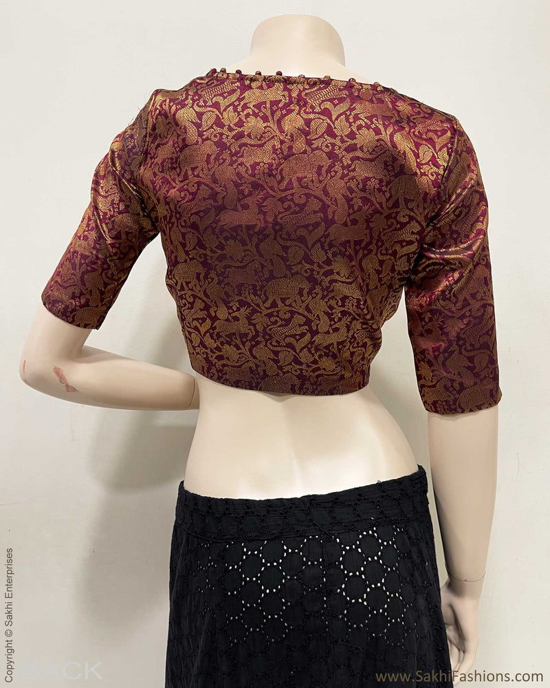 BL-R48108 Maroon Kanchi RBlouse