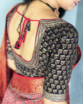 BL-R50344 Black Lotus Blouse