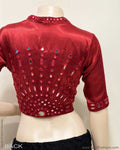 BL-R50388 Red Mashru Mirror RBlouse