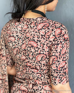BL-R56148 Black Kalam RBlouse