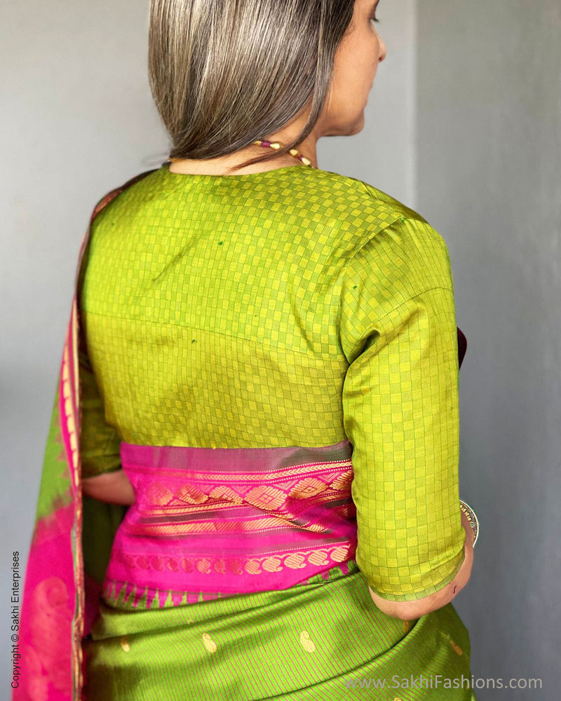 BL-S12231 Green Kanchi Blouse