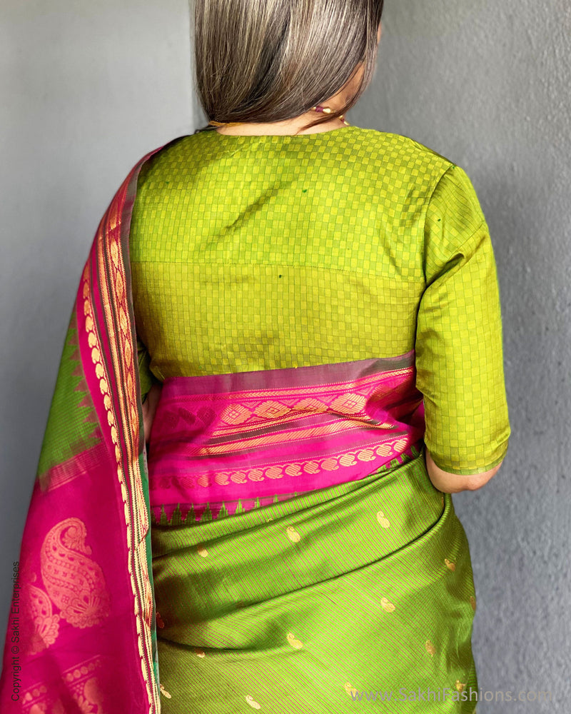 BL-S12231 Green Kanchi Blouse