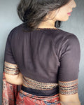 BL-S16244 - Black pure Silk Blouse