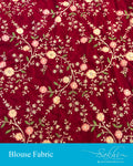 BL-S20729 - Red Velvet Blouse Fabric