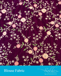 BL-S20732 - Maroon Velvet Blouse Fabric
