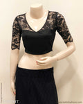 BL-S24391 Black Lycra Blouse