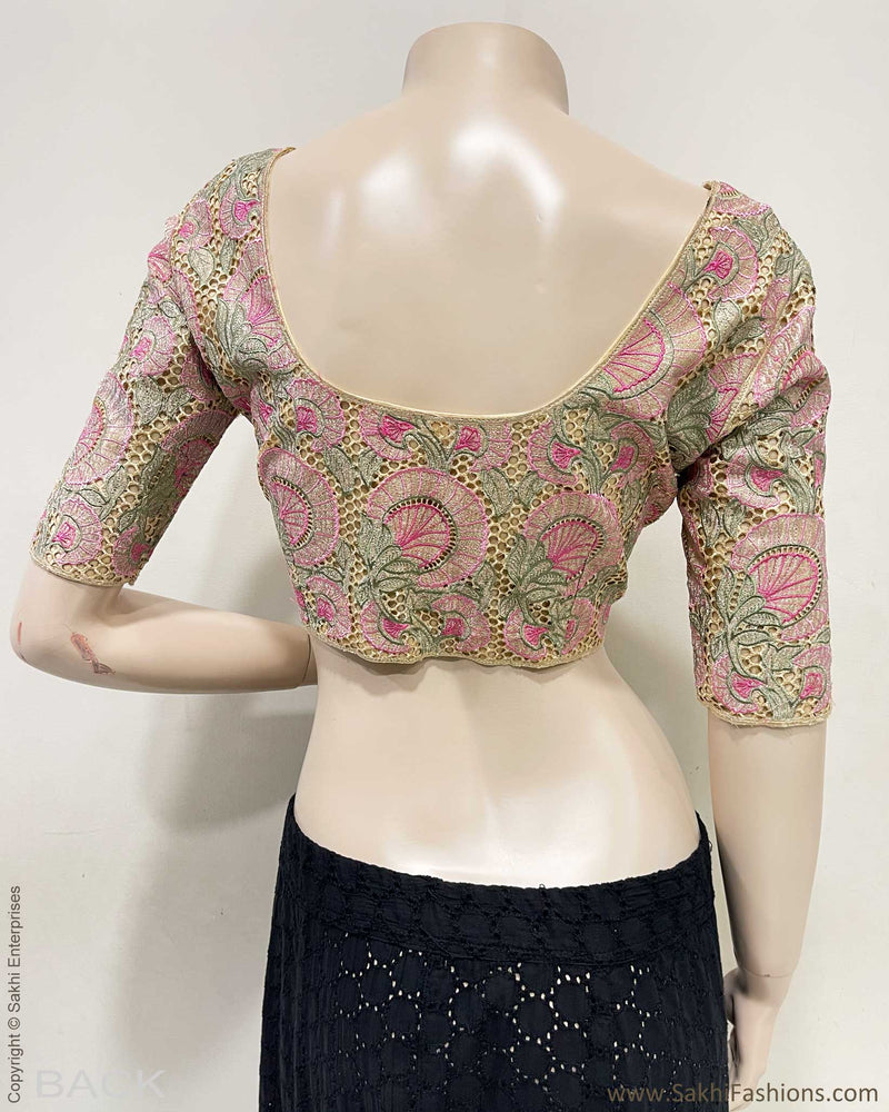 BL-S47986D Cream Cutwork Rblouse
