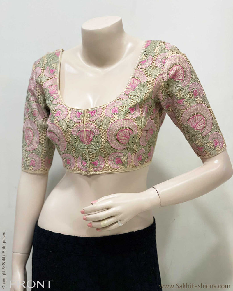 BL-S47986D Cream Cutwork Rblouse