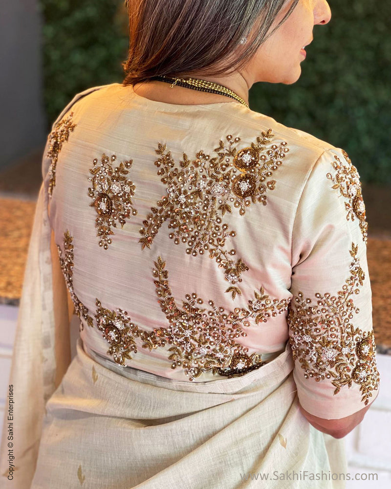 BL-S48878 Cream Floral Kanchi