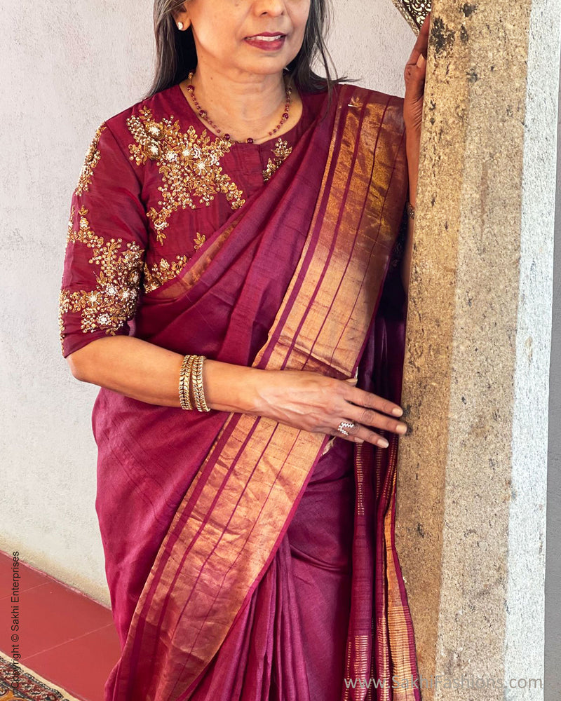 BL-U48878 Maroon Floral Kanchi