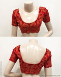 BL-R22274 Red Cutwork Blouse