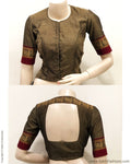 BL-R22163 - Grey pure Cotton ReadyBlouse