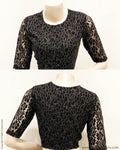 BL-R22446 - Blue & Gold pure Lace Blouse