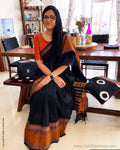 DPS-12661 Black Cotton sari