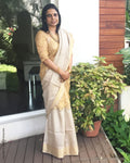 EE-Q16123 Lace Tussar saree