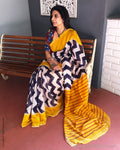 EE-R23732 Yellow Chanderi saree