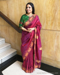 EE-S14886 - Purple pure kanchivaram Silk saree