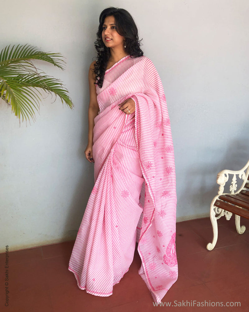 EE-S15867 Pink Cotton Kota sari