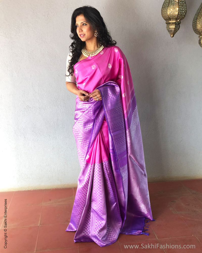 EE-S18929 Pink Lilac Kanchi sari