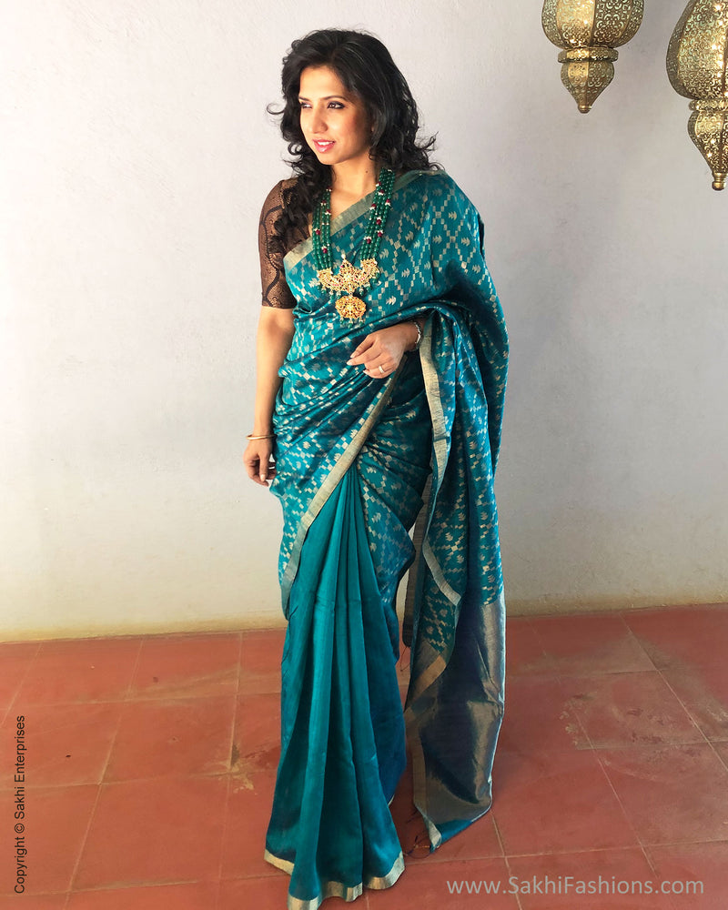 EE-S19410 - Green Matka Silk Saree
