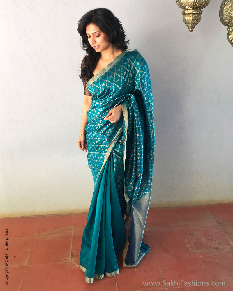 EE-S19410 - Green Matka Silk Saree