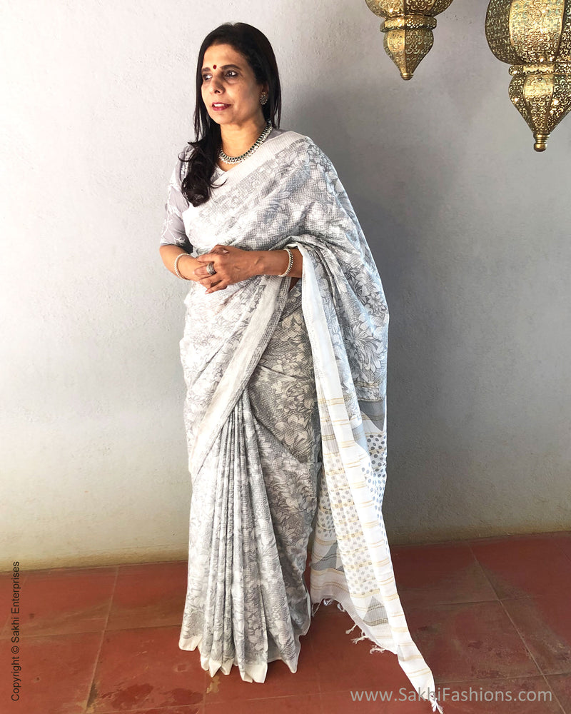 EE-S21546 White Munga silk cotton