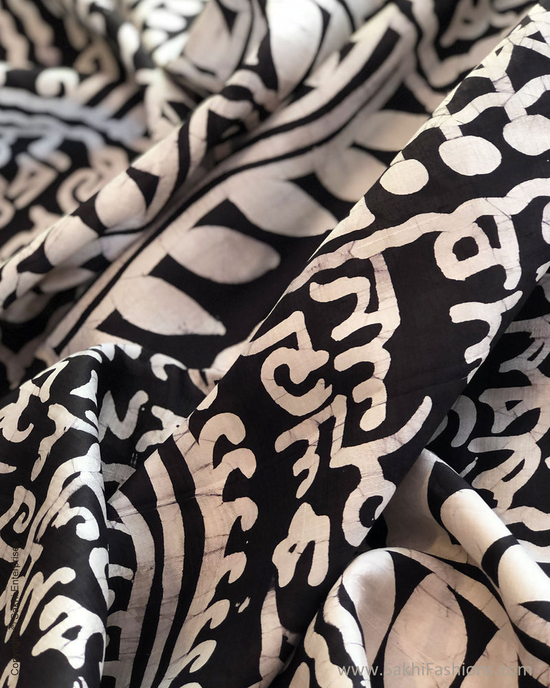 EE-S36676 Black Batik Sari