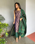 EE-S41568 Green Kanchi Dupatta