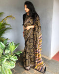 EE-S44379 Black Chanderi