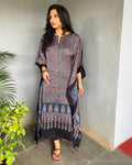 EE-S45457K Blue Ajrakh Kaftan