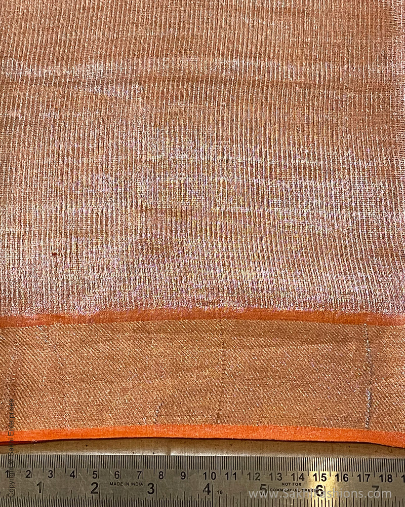EE-S47284O Orange Tissue Saree