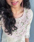 EE-S49932 Tussar Cutwork Top