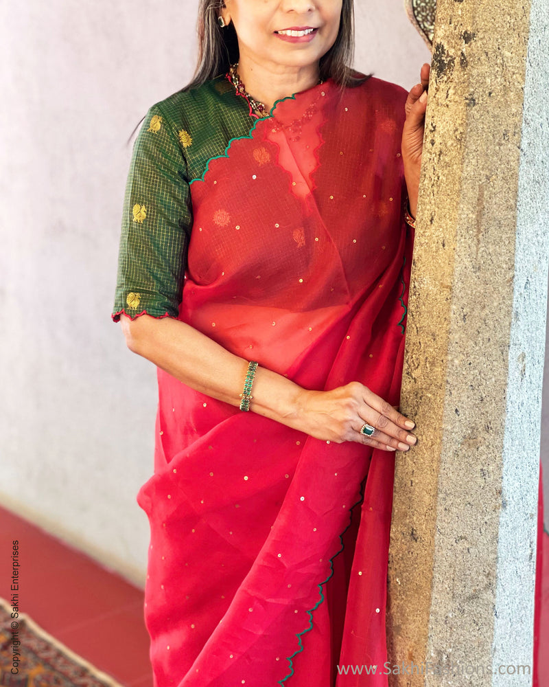 BL-R54772 Green Kanchi Blouse