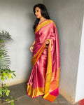 EE-S53164 Pink Banarsi Sari