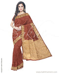 ITS-16769 - Maroon &  Faux Tussar Saree
