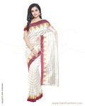 ITS-17556- White pure kota Cotton saree