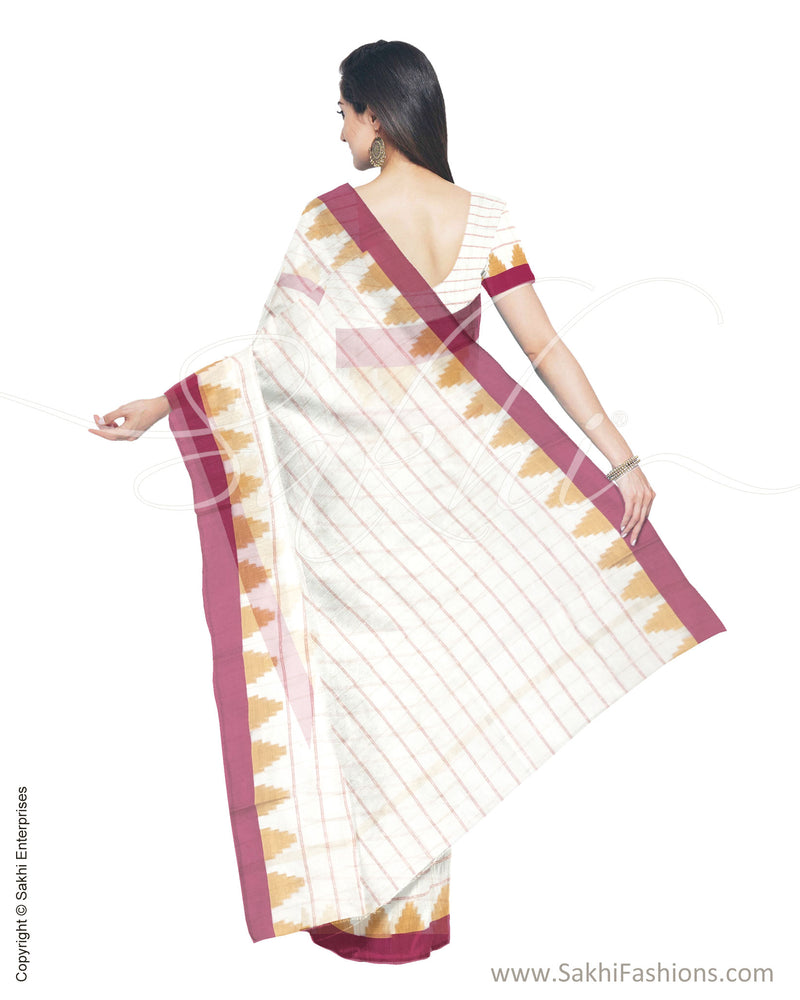 ITS-17556- White pure kota Cotton saree